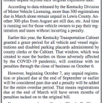 Veh Reg Grace Period Ends